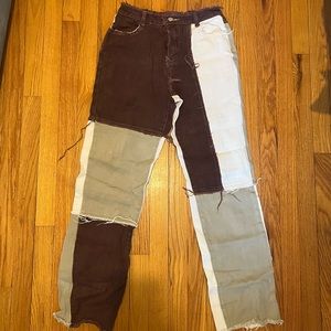 Color block jeans
